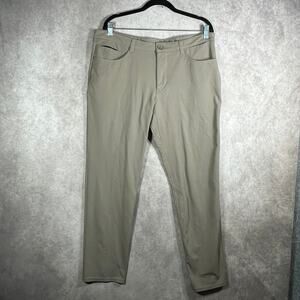 Rye 51 The Voyager Performance Knit 5-Pocket Pants Mens 36 Gray Chino Khaki Golf